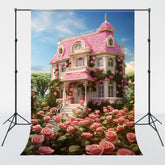 Pink Rose House Architectural Backdrop - Layoris